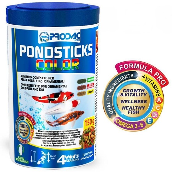 PRODAC Pond Sticks Color - Плавающие гранулы - 1 л (Пакет)